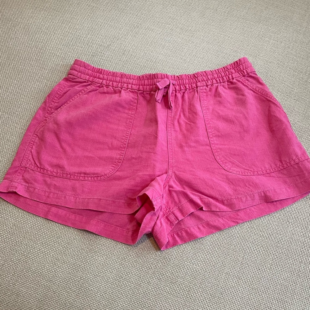 J.Crew Seaside Linen Shorts in pink size medium M